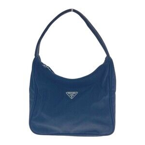 Prada Handbag Triangle Logo Plate Black